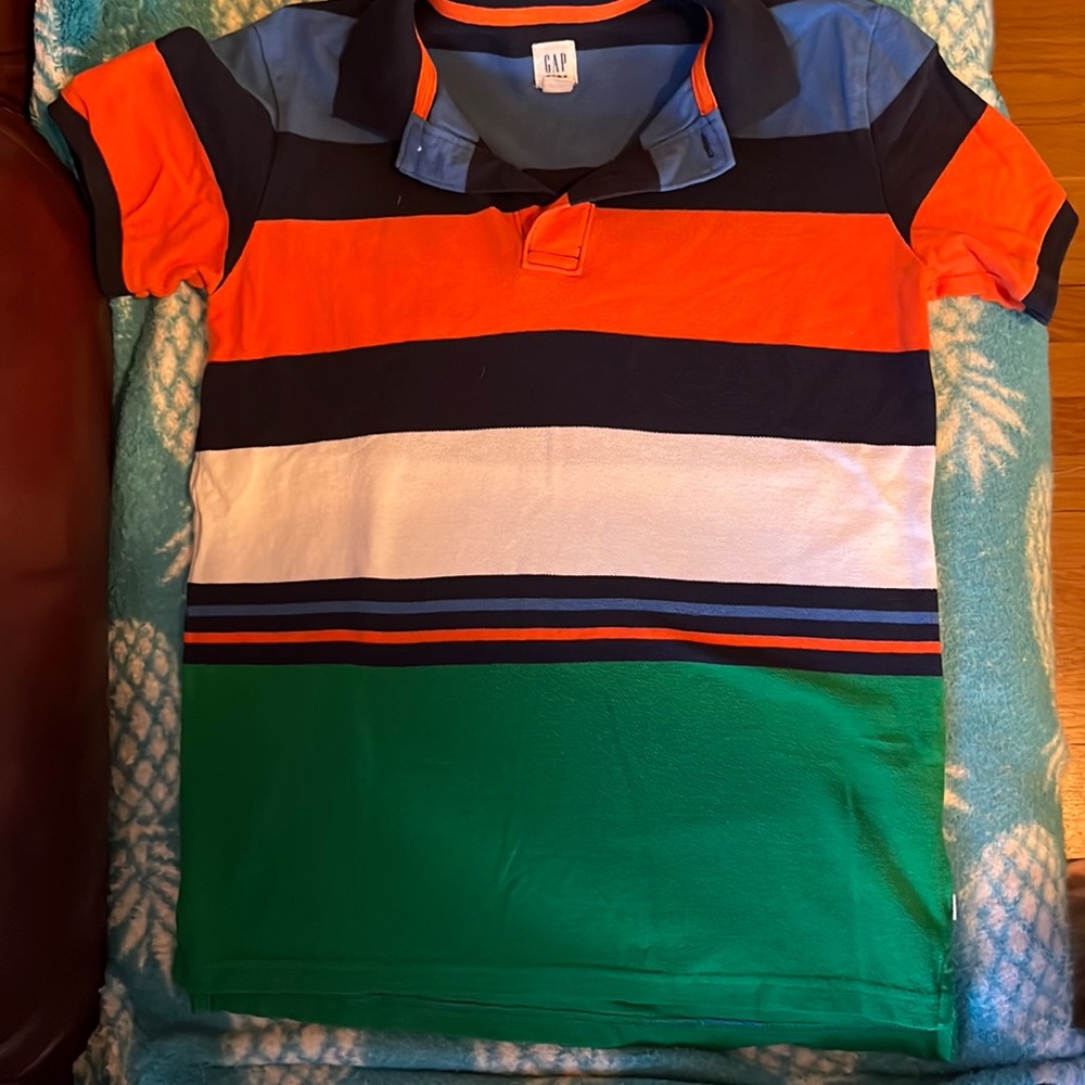 GAP, Size XXL, Polo shirt in stripes.100% Cotton